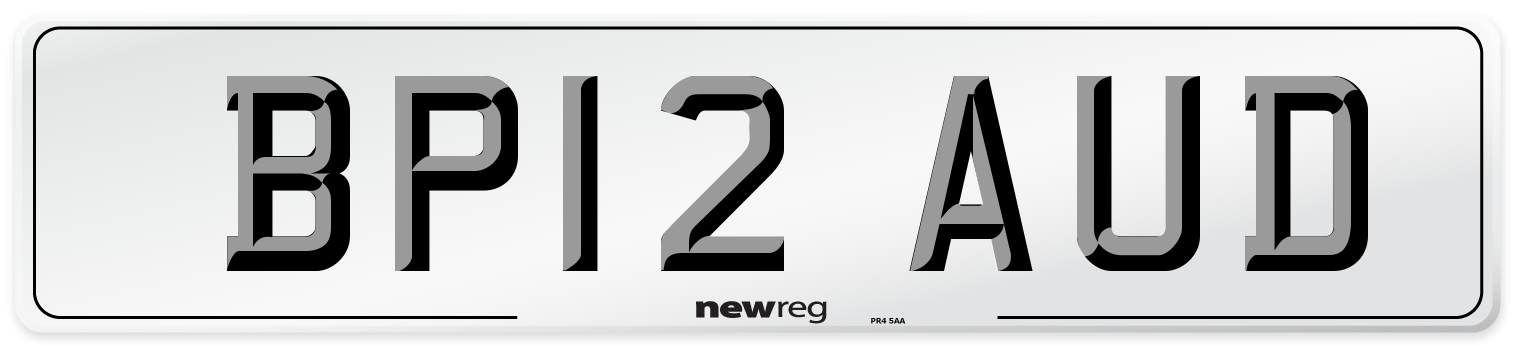 BP12 AUD Number Plate from New Reg